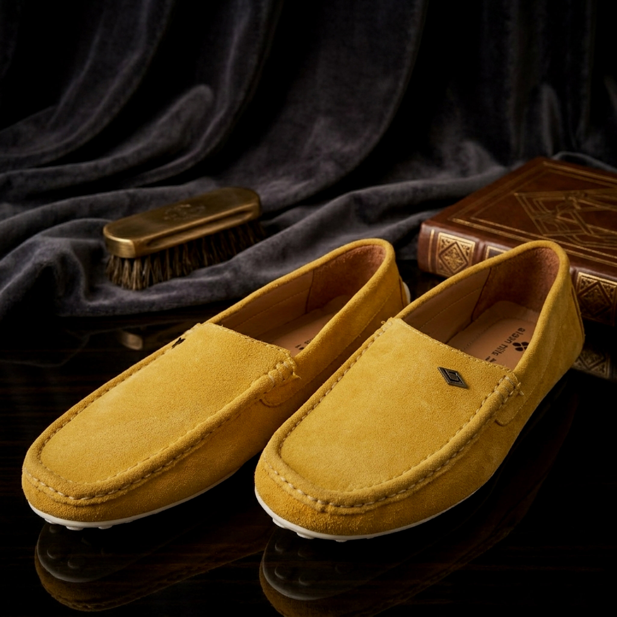 Picture of Yellow Suede Loafer