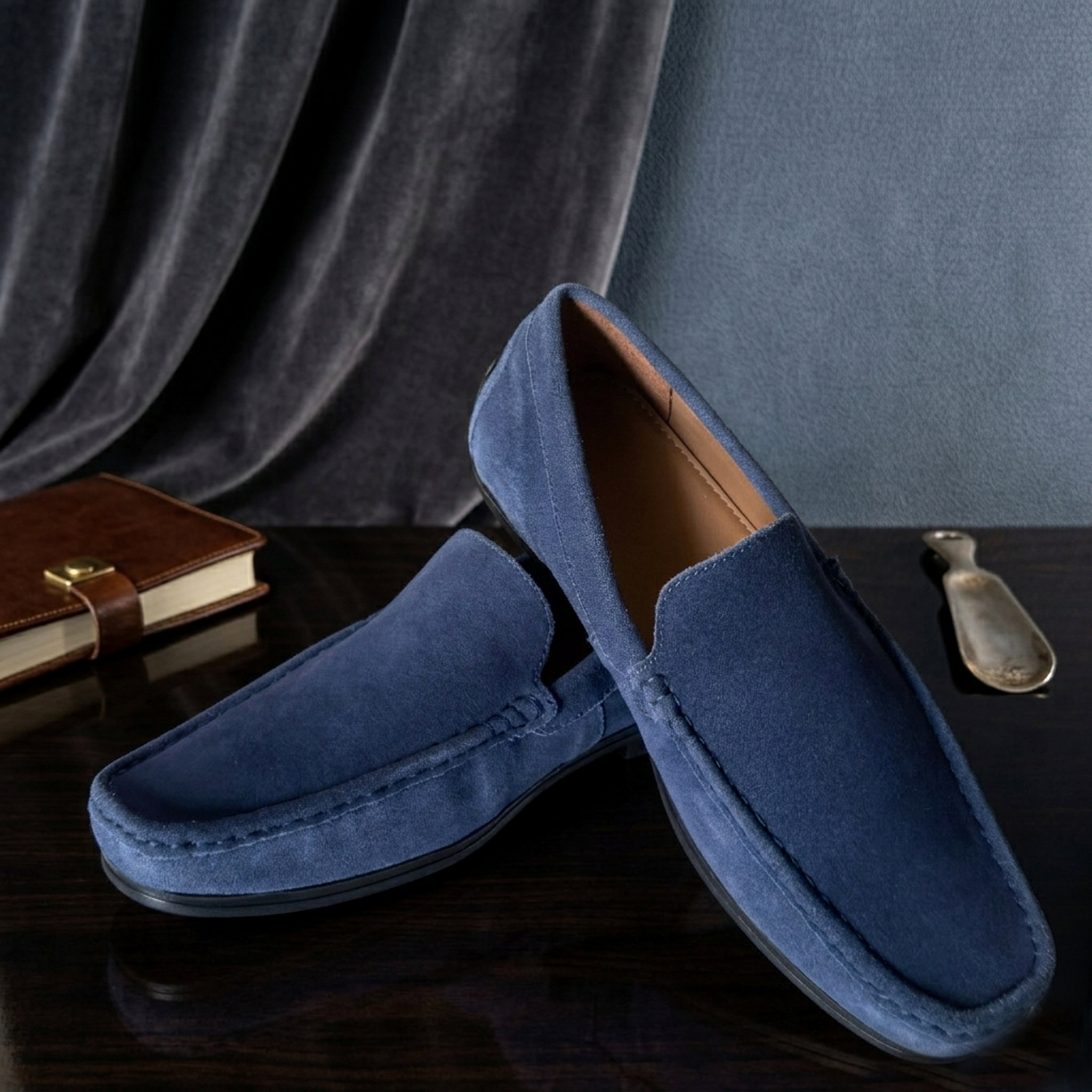 Picture of Blue Suede Loafer